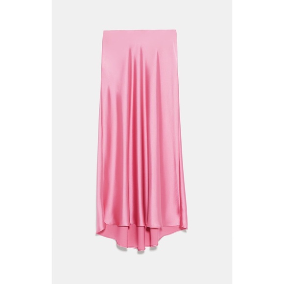❌SOLD❌⚡️⬇️$75 Zara Pink Satin Skirt - Picture 7 of 8